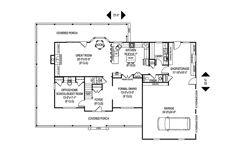 Victorian House Plan First Floor - Groveton Way Country Farmhouse 067D-0061 - Search House Plans and More
