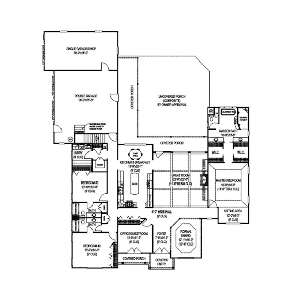 Traditional House Plan First Floor - Parc Orleans Luxury Home 067S-0003 - Shop House Plans and More