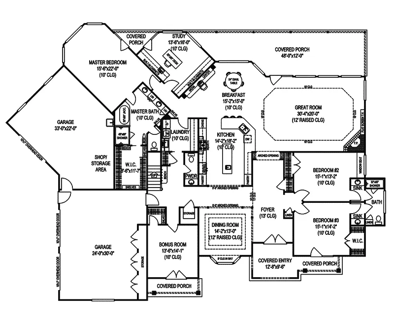 Traditional House Plan First Floor - Holstein Manor Luxury Home 067S-0005 - Search House Plans and More