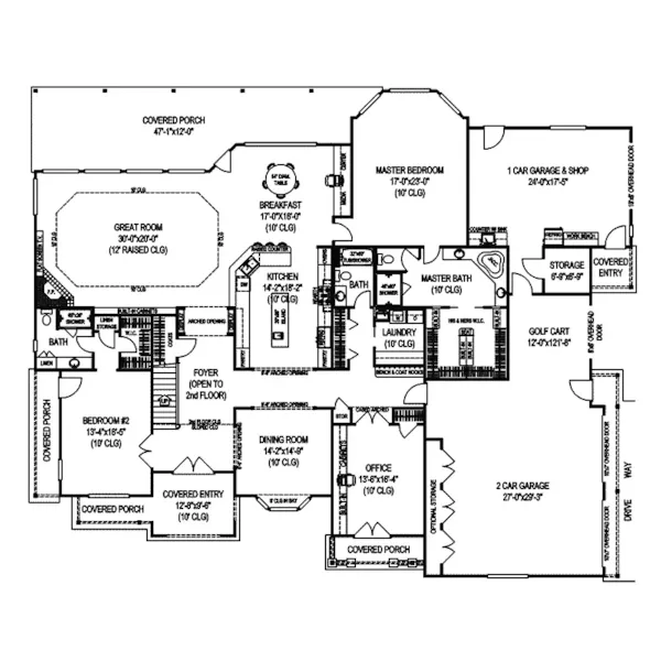 Contemporary House Plan First Floor - Tamworth Manor Luxury Home 067S-0006 - Shop House Plans and More