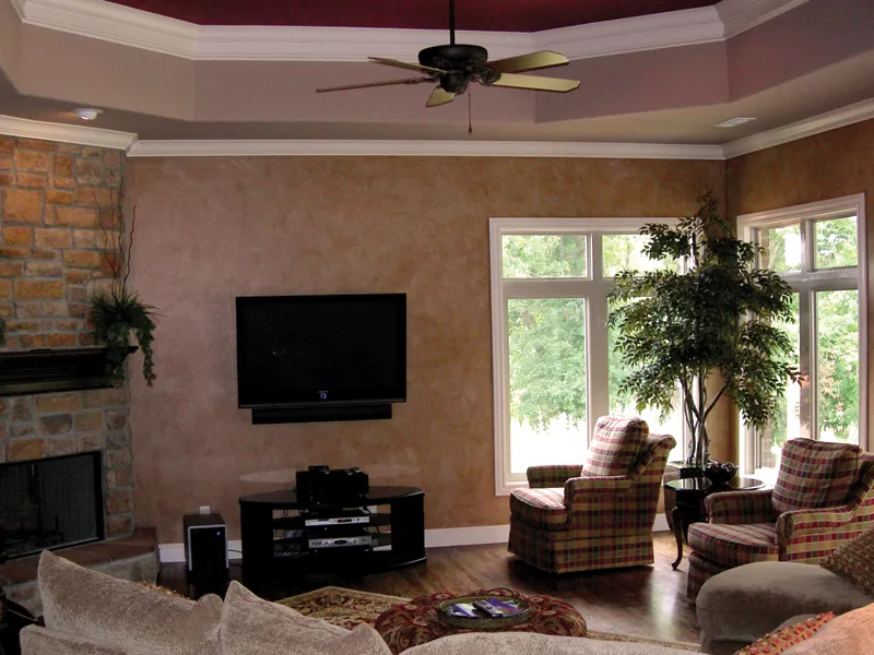 European House Plan Living Room Photo 01 - Tamworth Manor Luxury Home 067S-0006 - Shop House Plans and More