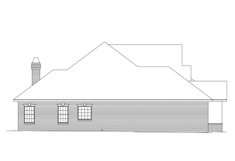 Ranch House Plan Left Elevation - Rosebriar European Home 068D-0001 - Shop House Plans and More