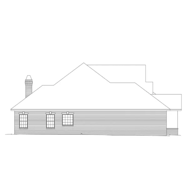 Ranch House Plan Left Elevation - Rosebriar European Home 068D-0001 - Shop House Plans and More