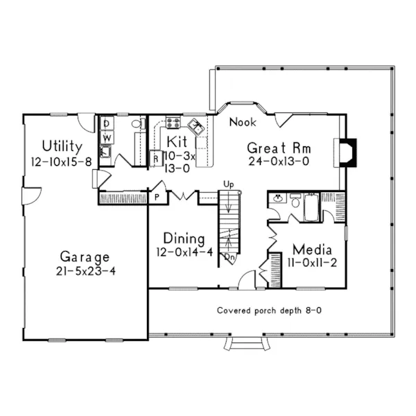 Farmhouse Plan First Floor - Newburgh Country Farmhouse 068D-0002 - Shop House Plans and More