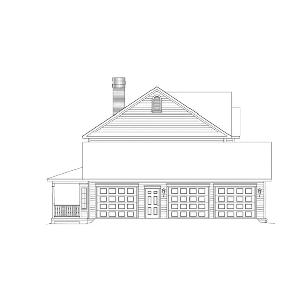 Farmhouse Plan Left Elevation - Newburgh Country Farmhouse 068D-0002 - Shop House Plans and More