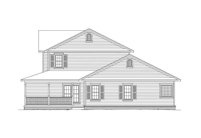 Farmhouse Plan Right Elevation - Ellington Country Farmhouse 068D-0003 - Search House Plans and More