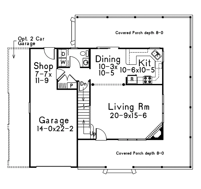 Farmhouse Plan First Floor - Caroline Country Farmhouse 068D-0006 - Search House Plans and More