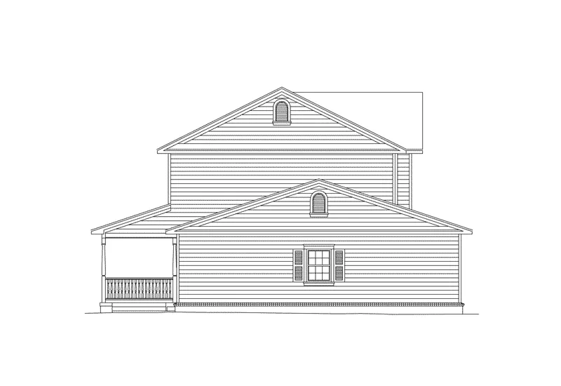 Farmhouse Plan Left Elevation - Caroline Country Farmhouse 068D-0006 - Search House Plans and More