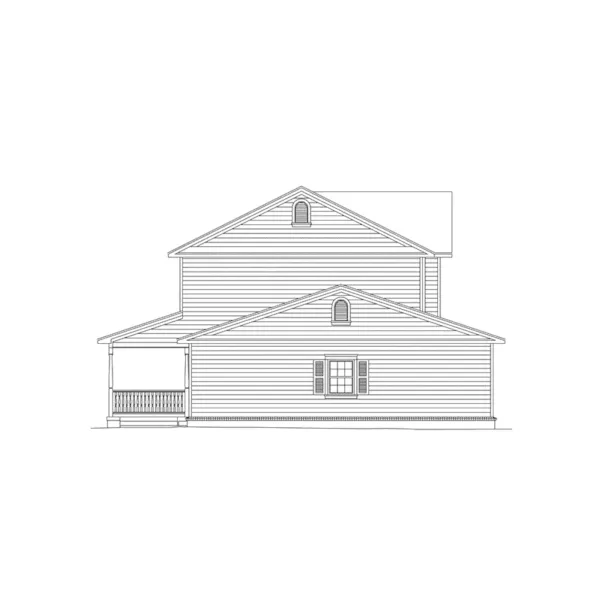 Traditional House Plan Left Elevation - Caroline Country Farmhouse 068D-0006 - Search House Plans and More