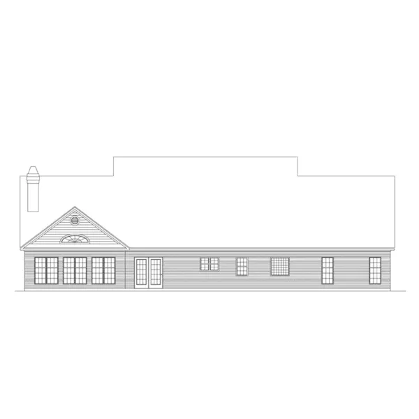 Country House Plan Rear Elevation - Miranda Southern Style Home 068D-0008 - Shop House Plans and More