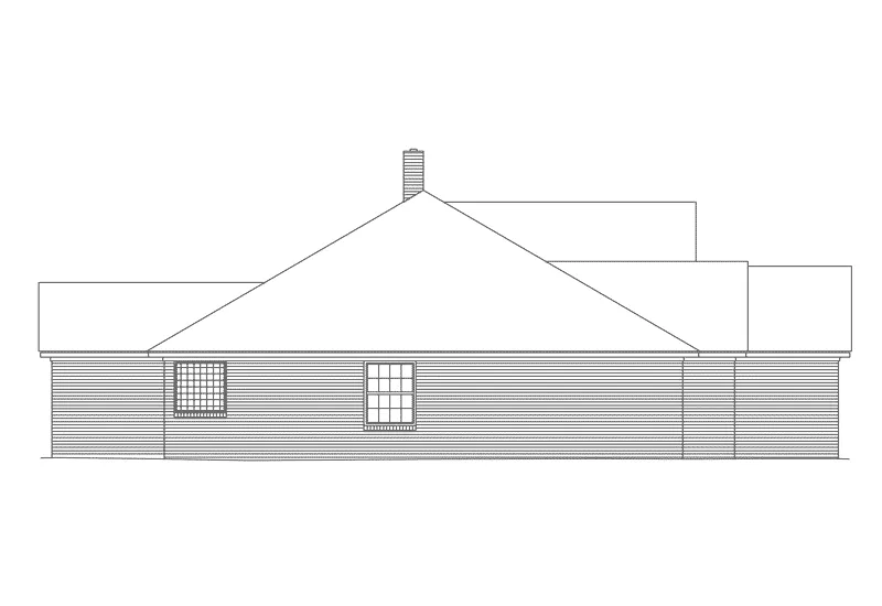 Ranch House Plan Left Elevation - Quailcreek Ranch Home 068D-0009 - Shop House Plans and More