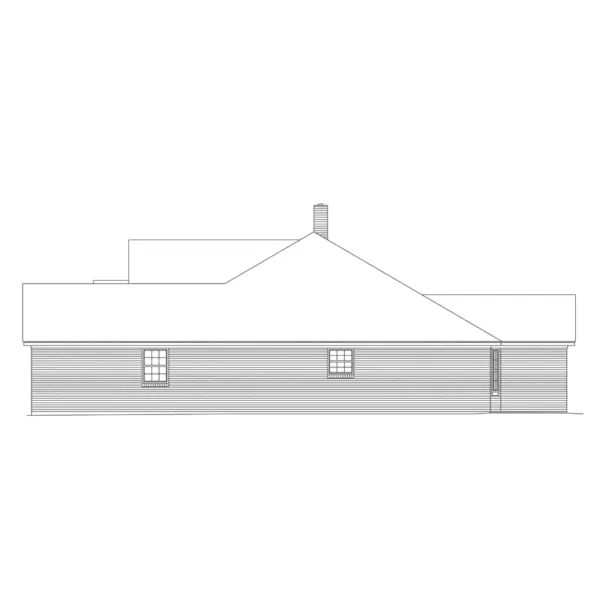 Traditional House Plan Right Elevation - Quailcreek Ranch Home 068D-0009 - Shop House Plans and More