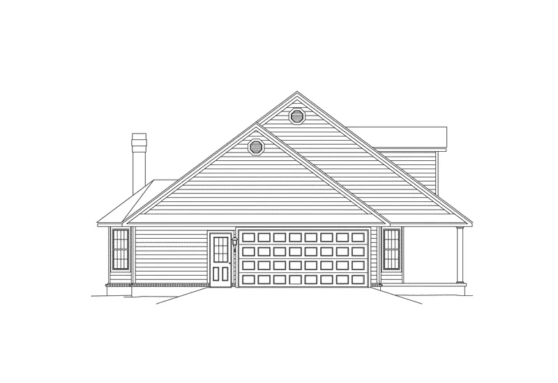 Country House Plan Left Elevation - Spring Hill Cape Cod Home 068D-0010 - Shop House Plans and More