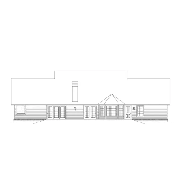 Country House Plan Rear Elevation - Spring Hill Cape Cod Home 068D-0010 - Shop House Plans and More