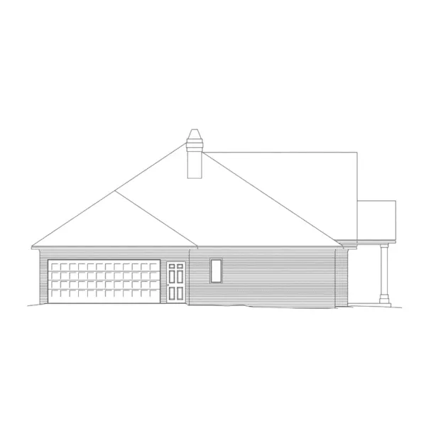 Traditional House Plan Left Elevation - Berkshire Traditional Home 068D-0011 - Search House Plans and More