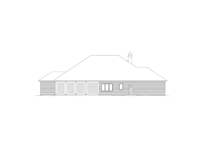 Traditional House Plan Rear Elevation - Berkshire Traditional Home 068D-0011 - Search House Plans and More