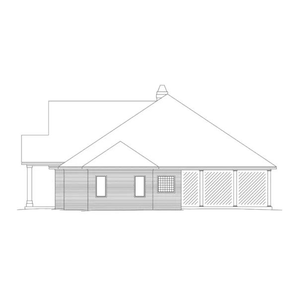 Traditional House Plan Right Elevation - Berkshire Traditional Home 068D-0011 - Search House Plans and More