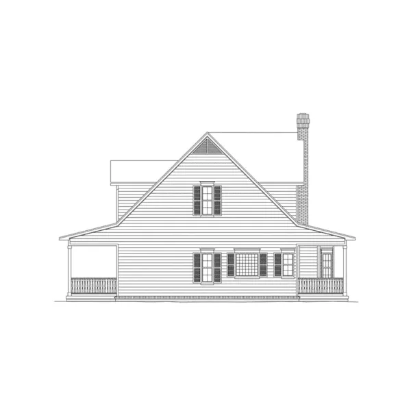 Country House Plan Right Elevation - Berryridge Cape Cod Style Home 068D-0012 - Search House Plans and More