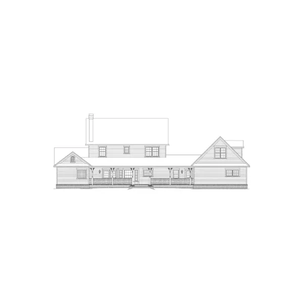 Farmhouse Plan Rear Elevation - Amelia Country Farmhouse 068D-0013 - Search House Plans and More