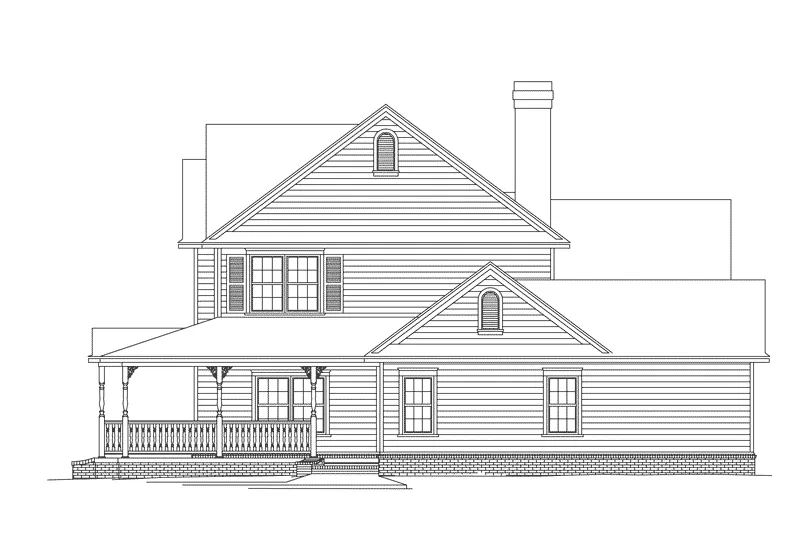 Farmhouse Plan Right Elevation - Amelia Country Farmhouse 068D-0013 - Search House Plans and More