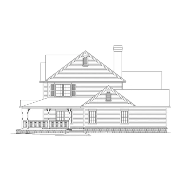 Farmhouse Plan Right Elevation - Amelia Country Farmhouse 068D-0013 - Search House Plans and More