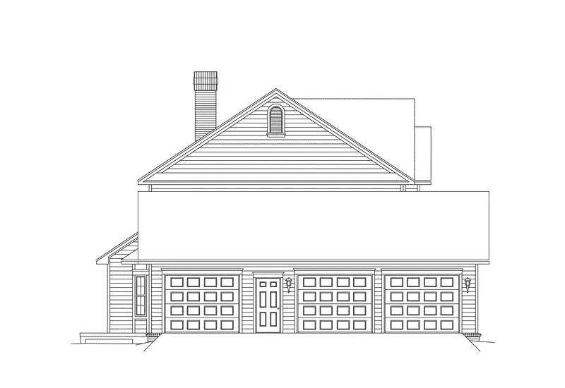 Country House Plan Left Elevation - Bennington Country Farmhouse 068D-0016 - Search House Plans and More