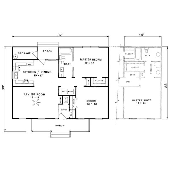 Country House Plan First Floor - Griffin Place Victorian Home 069D-0001 - Search House Plans and More