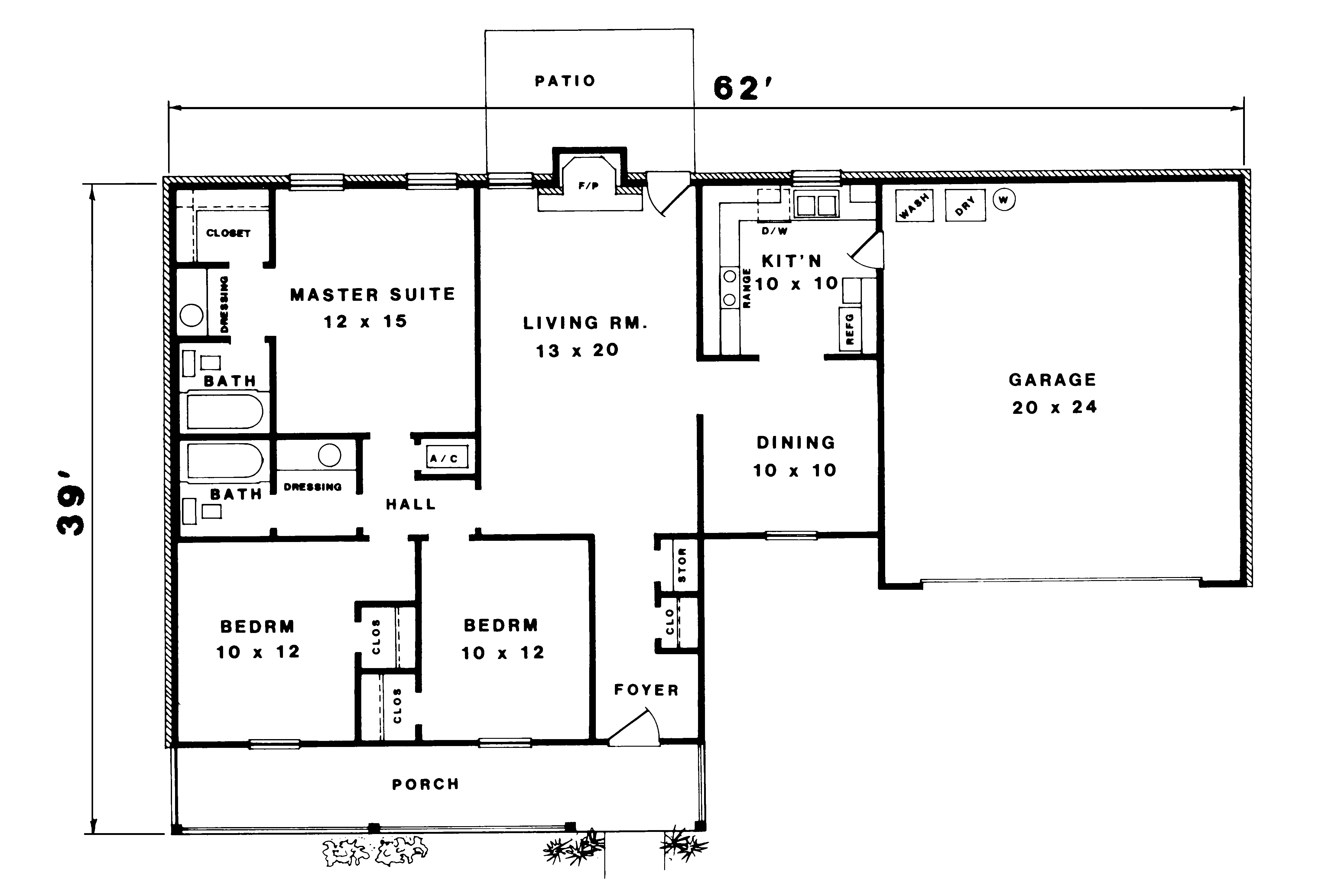 Country House Plan First Floor - Kammerly Country Home 069D-0002 - Search House Plans and More