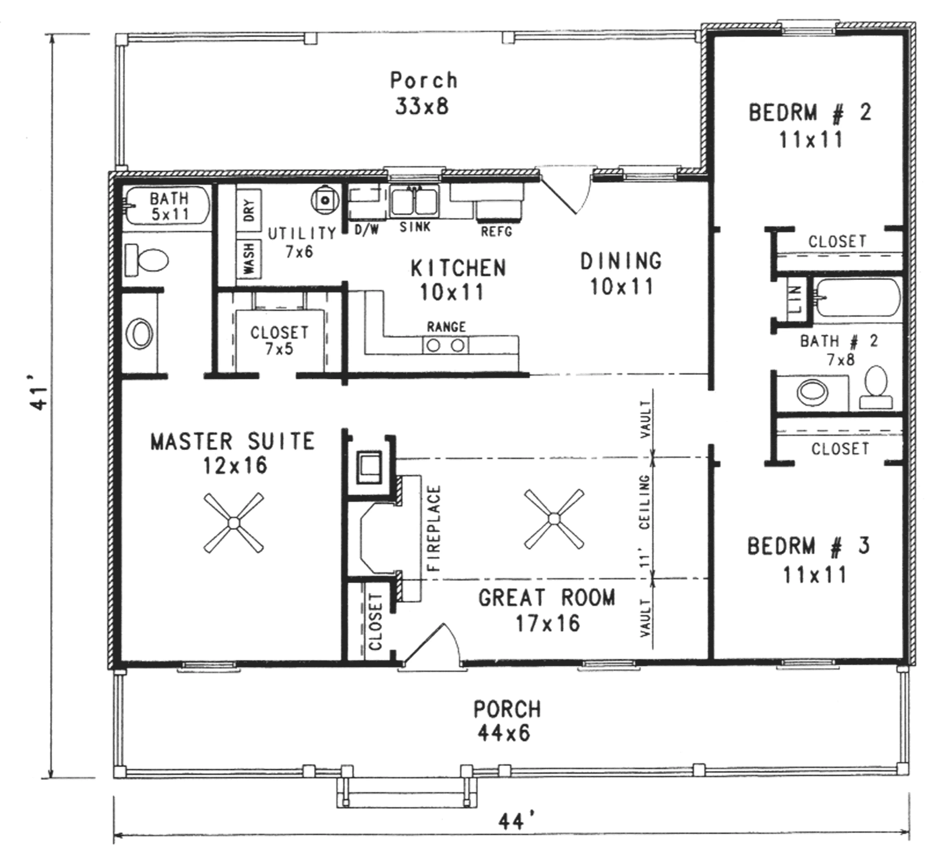 Acadian House Plan First Floor - Greeley Country Lowcountry Home 069D-0006 - Search House Plans and More