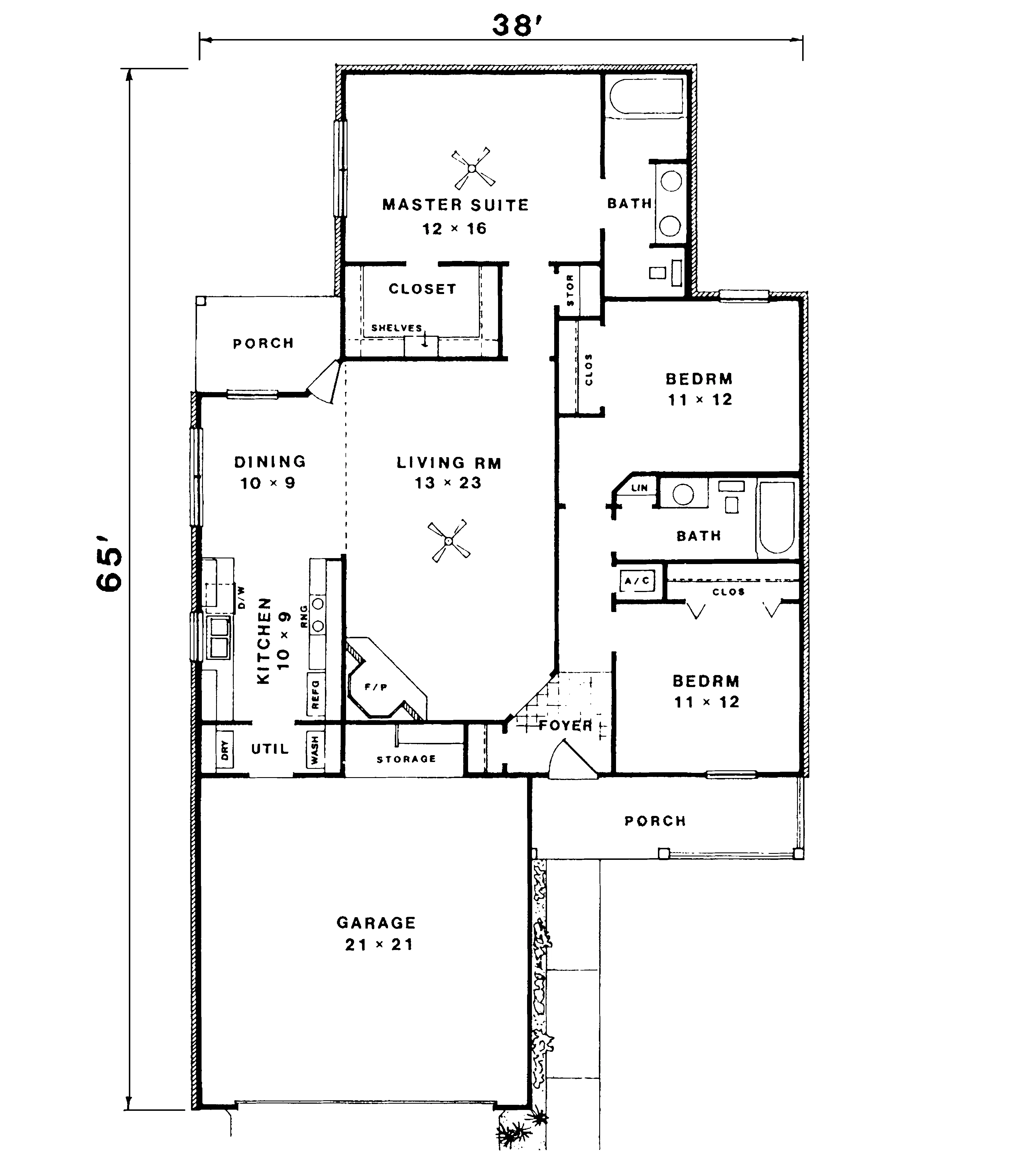 Country House Plan First Floor - Kallmeyer Narrow Lot Home 069D-0007 - Search House Plans and More