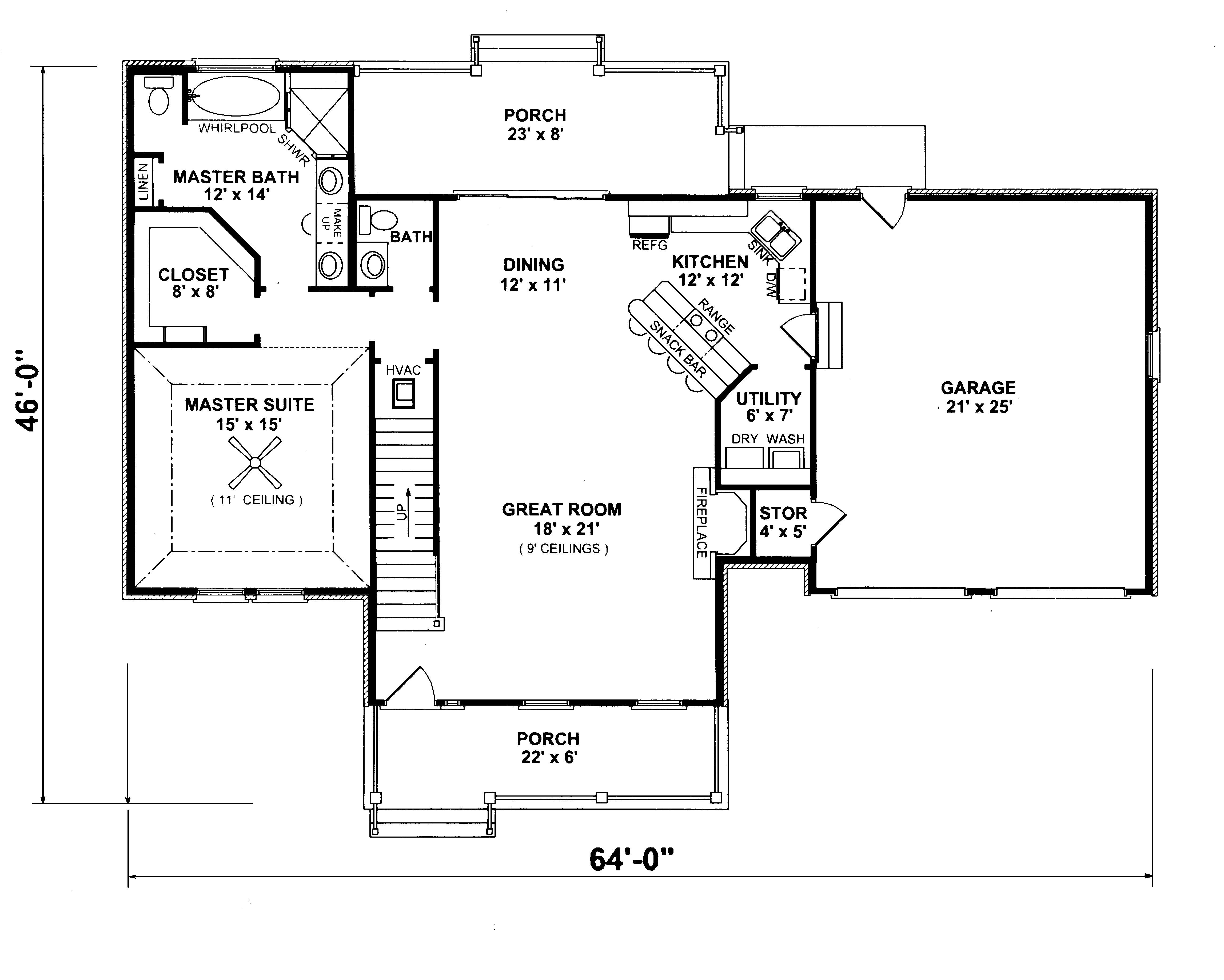 Cape Cod & New England House Plan First Floor - Jeffrey Place New England Home 069D-0016 - Search House Plans and More