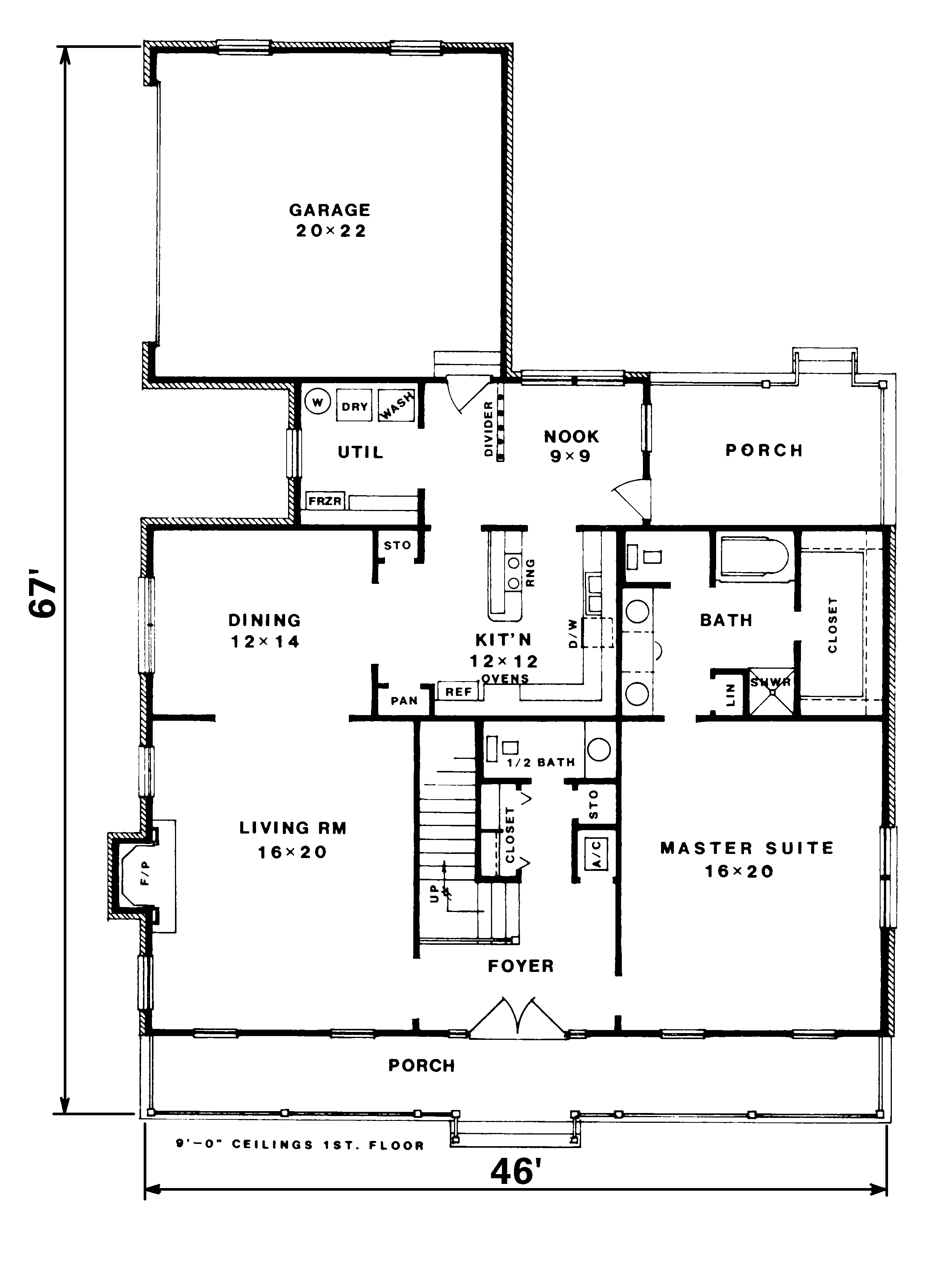 Country House Plan First Floor - Phillips Farmhouse 069D-0020 - Shop House Plans and More