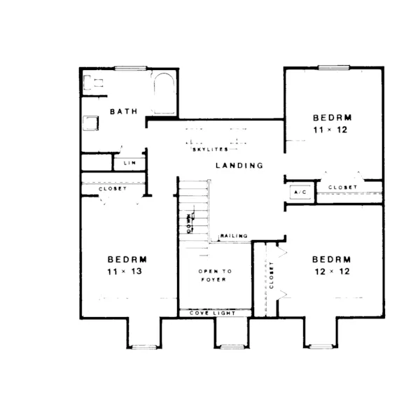 Cape Cod & New England House Plan Second Floor - Richborough Country Home 069D-0021 - Shop House Plans and More