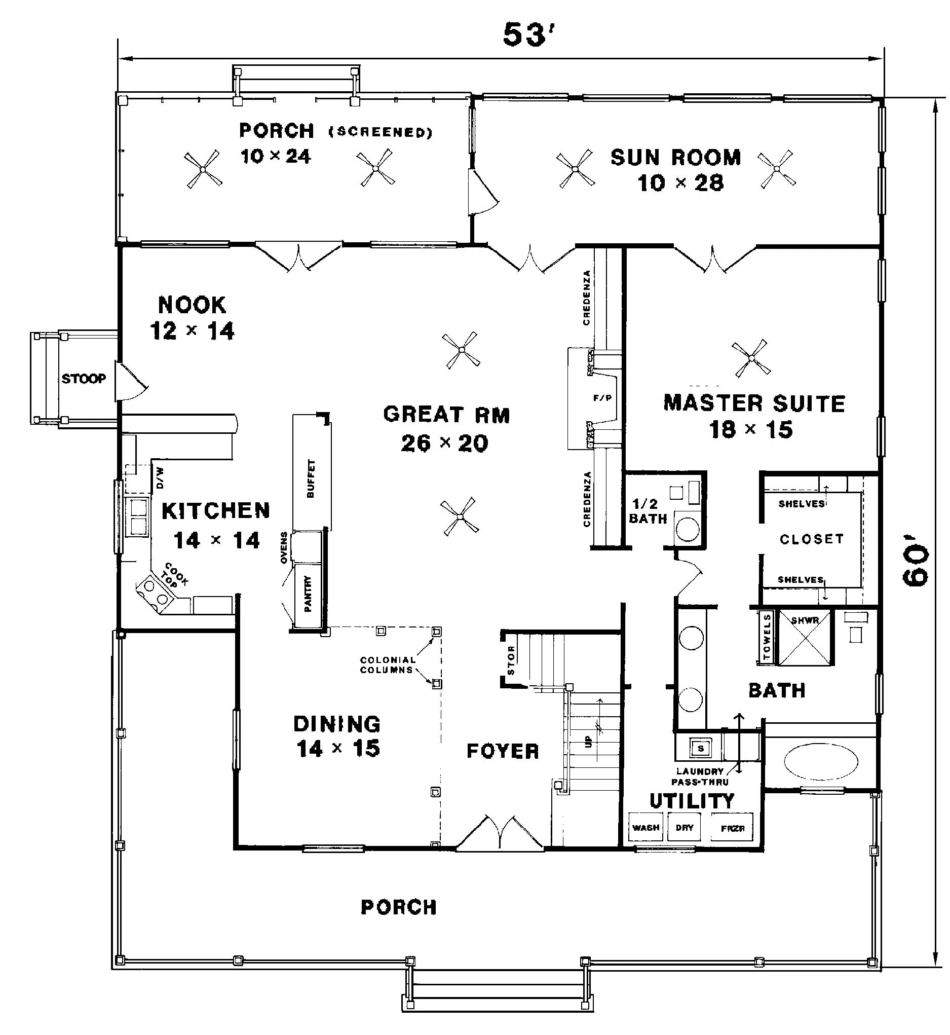 Country House Plan First Floor - Wolfgang Cape Cod Home 069D-0023 - Shop House Plans and More