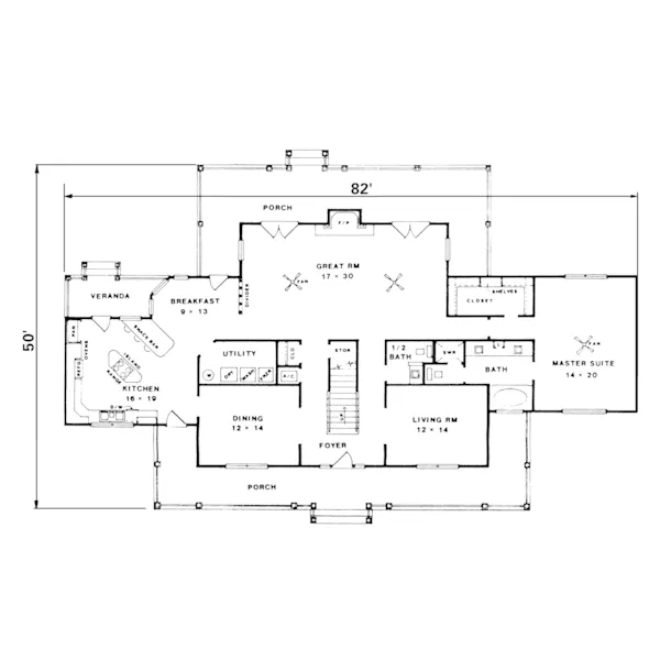 Country House Plan First Floor - Amber Meadows Country Home 069D-0024 - Search House Plans and More