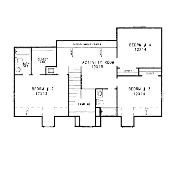 Cape Cod & New England House Plan Second Floor - Burt Hill Plantation Home 069D-0026 - Search House Plans and More