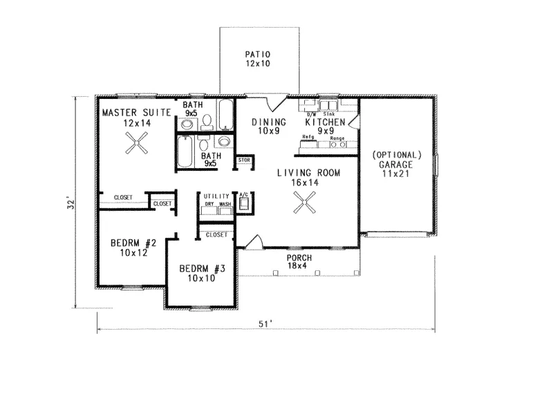 Traditional House Plan First Floor - Goldenland Traditional Home 069D-0028 - Search House Plans and More