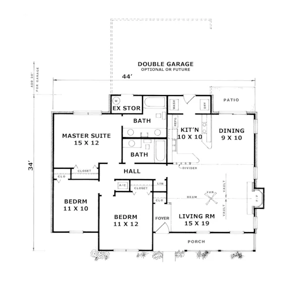 Country House Plan First Floor - Bristol Valley Country Home 069D-0031 - Search House Plans and More