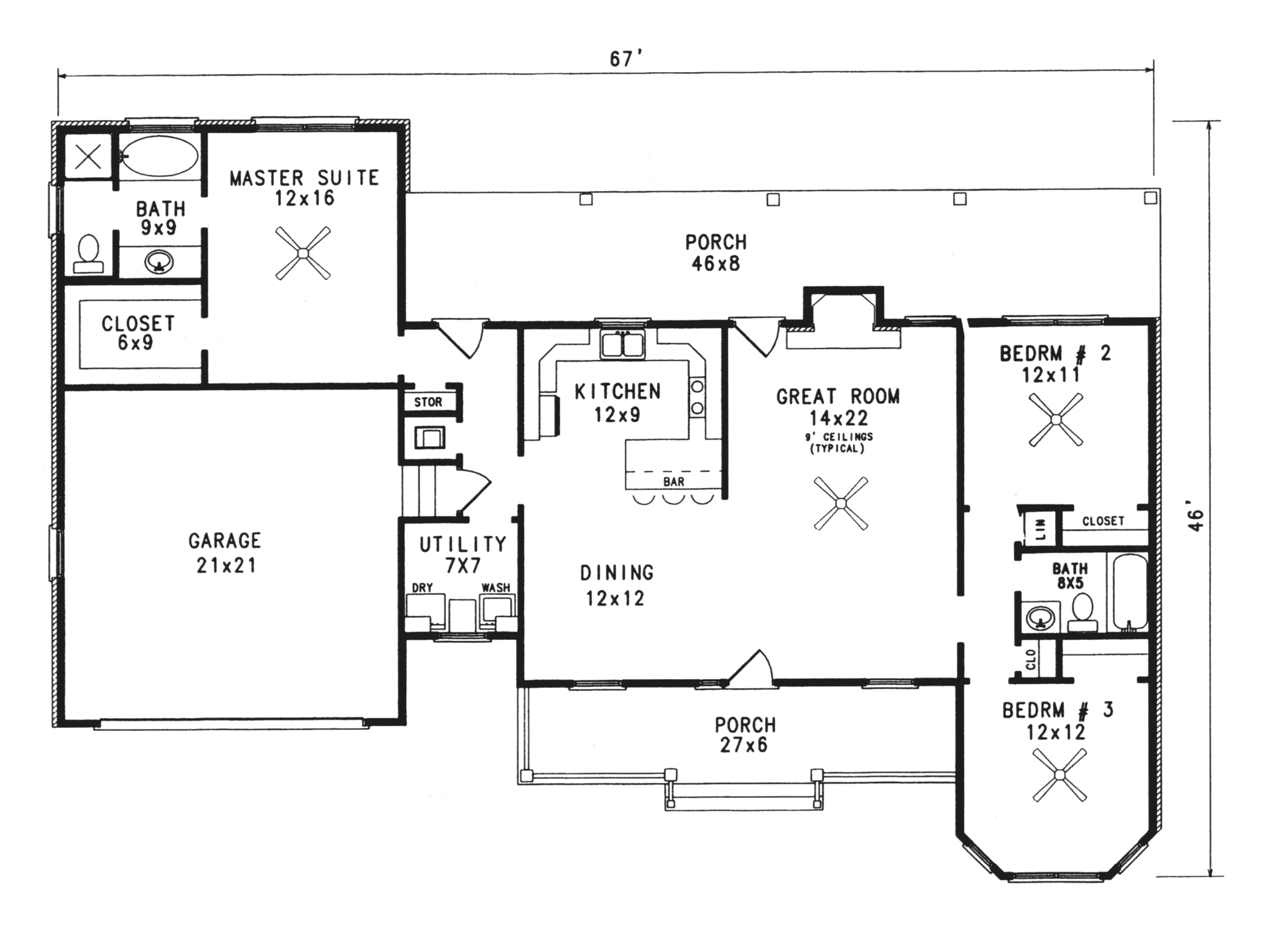 Country House Plan First Floor - Edgestone Cape Cod Home 069D-0038 - Search House Plans and More