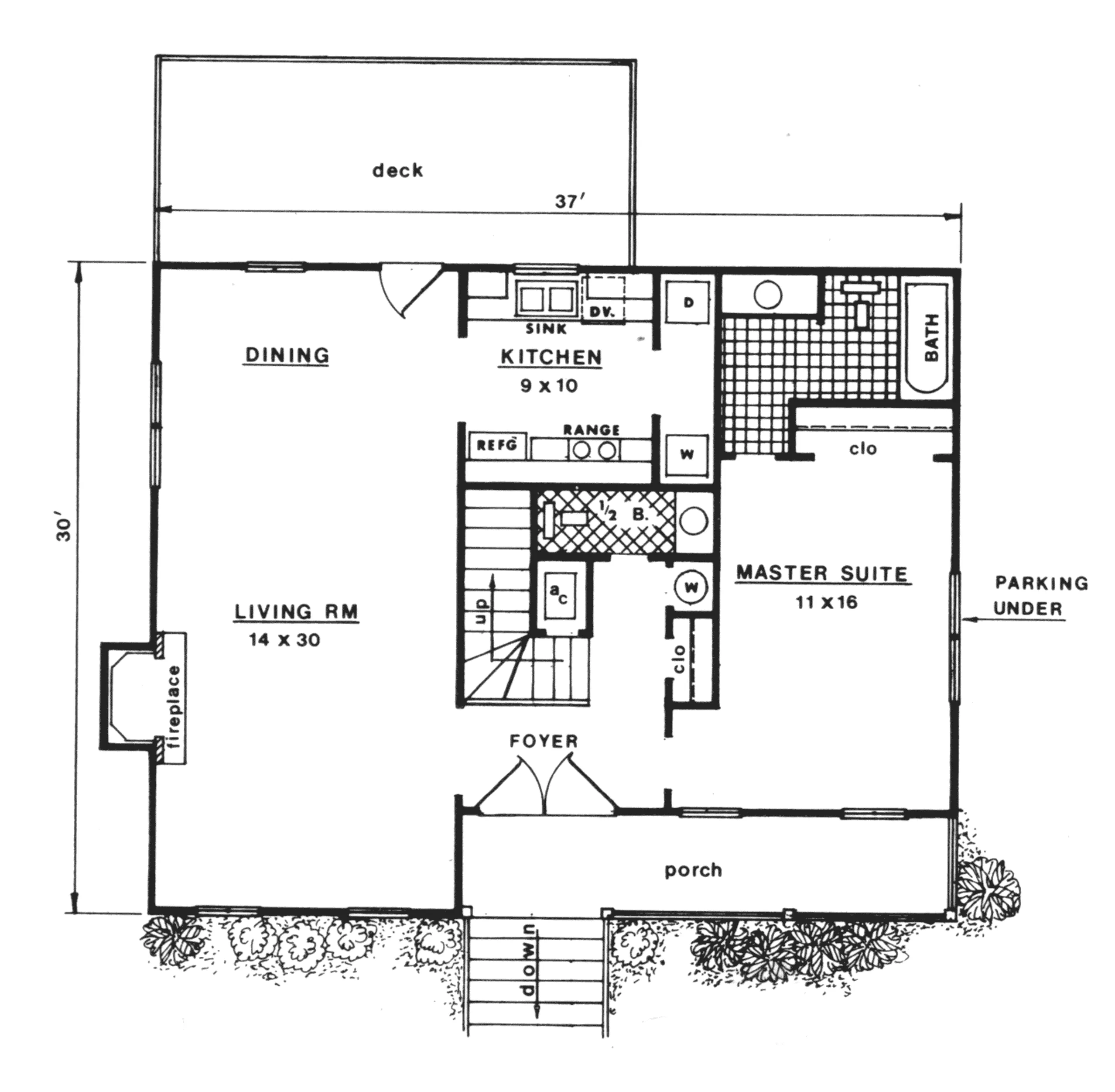 Bungalow House Plan First Floor - Lewis Bay Raised Lowcountry Home 069D-0043 - Shop House Plans and More
