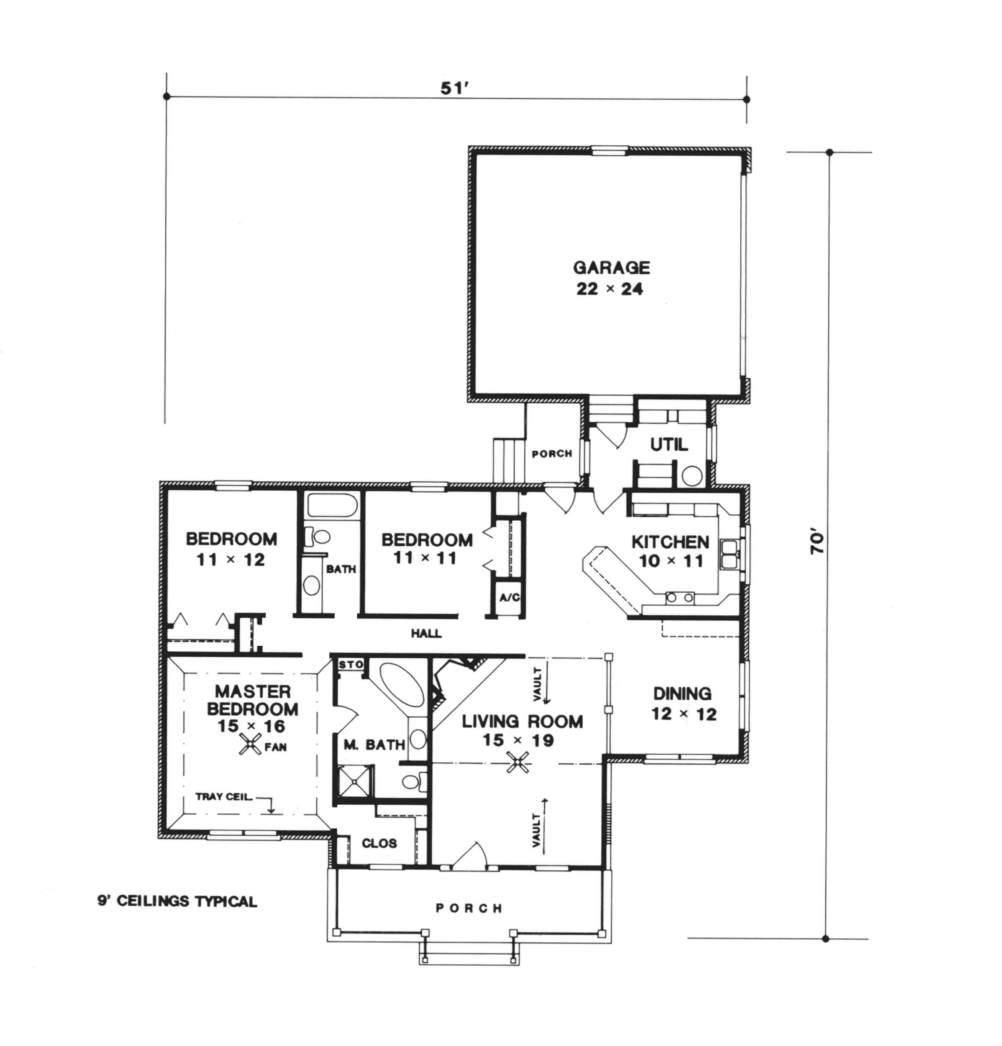 Cape Cod & New England House Plan First Floor - Edgewater Cape Cod Country Home 069D-0045 - Search House Plans and More
