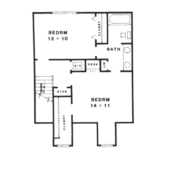 Country House Plan Second Floor - Naomi Hill Cape Cod Home 069D-0047 - Shop House Plans and More