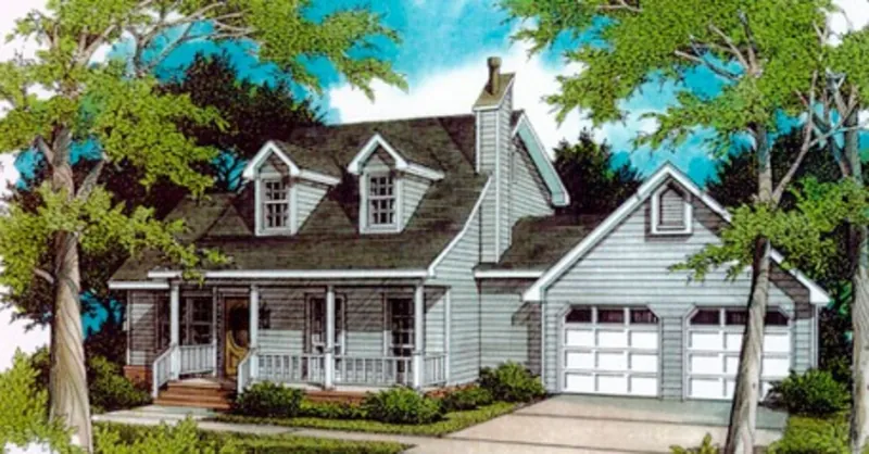 Country Dormers Adorn This Cape Cod Style Home