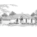 Arched Entrance Is The Focal Point Of This Sunbelt Home