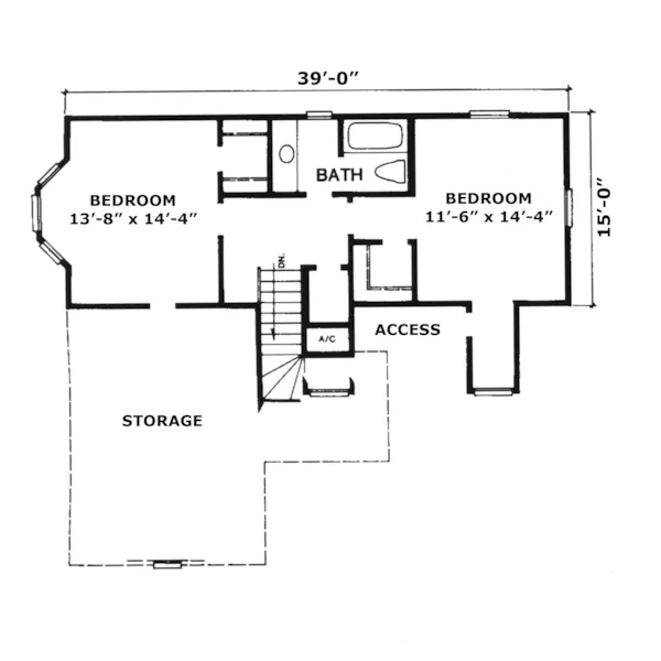 Country House Plan Second Floor - Briarcliff Point Cape Cod Home 069D-0056 - Search House Plans and More