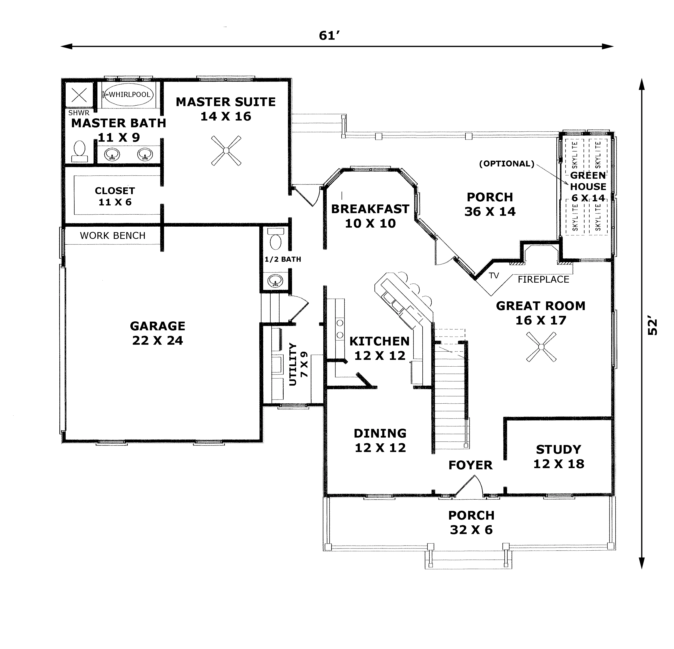 Country House Plan First Floor - Edward Terrace Cape Cod Home 069D-0061 - Search House Plans and More