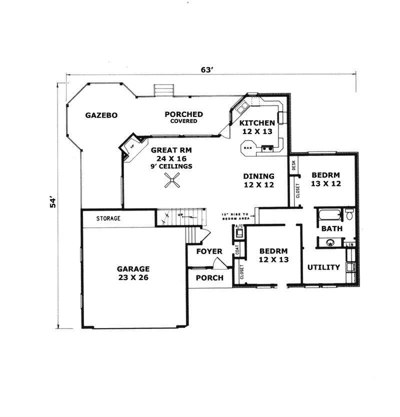 Contemporary House Plan First Floor - Arnsberg Traditional Home 069D-0062 - Search House Plans and More