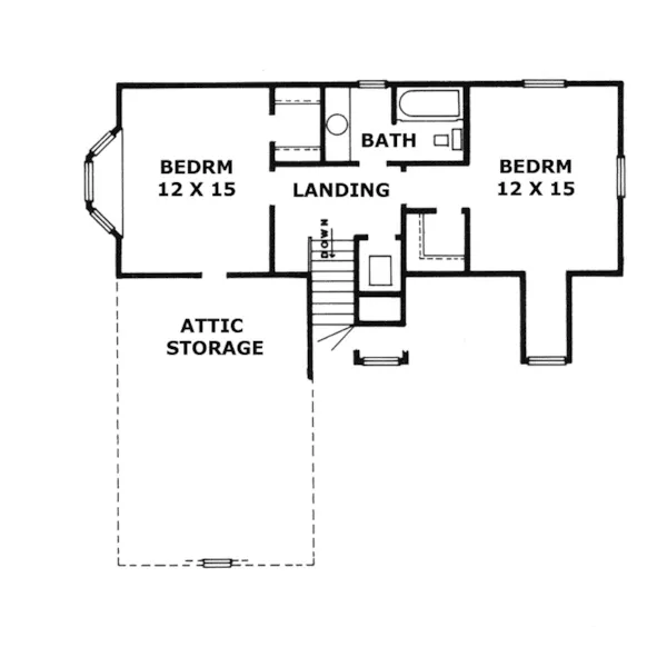 Cape Cod & New England House Plan Second Floor - Edgehill Trail Cape Cod Home 069D-0065 - Search House Plans and More