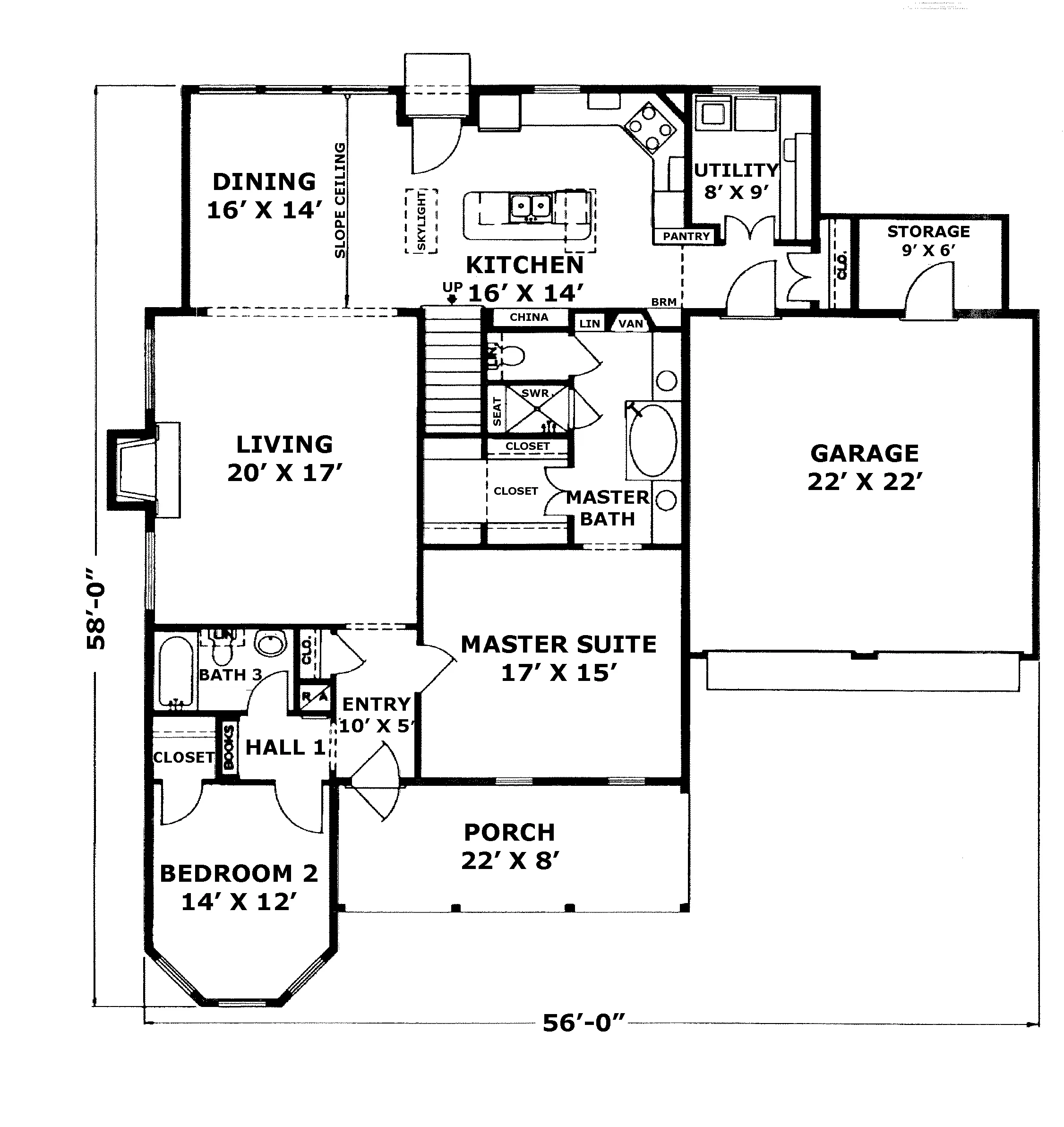 Country House Plan First Floor - Lecoma Country Home 069D-0069 - Shop House Plans and More