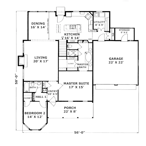 Country House Plan First Floor - Lecoma Country Home 069D-0069 - Shop House Plans and More